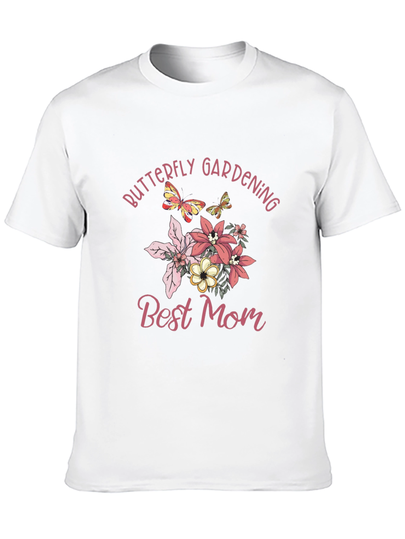 Butterfly Gardening Best Mom Graphic T-Shirt