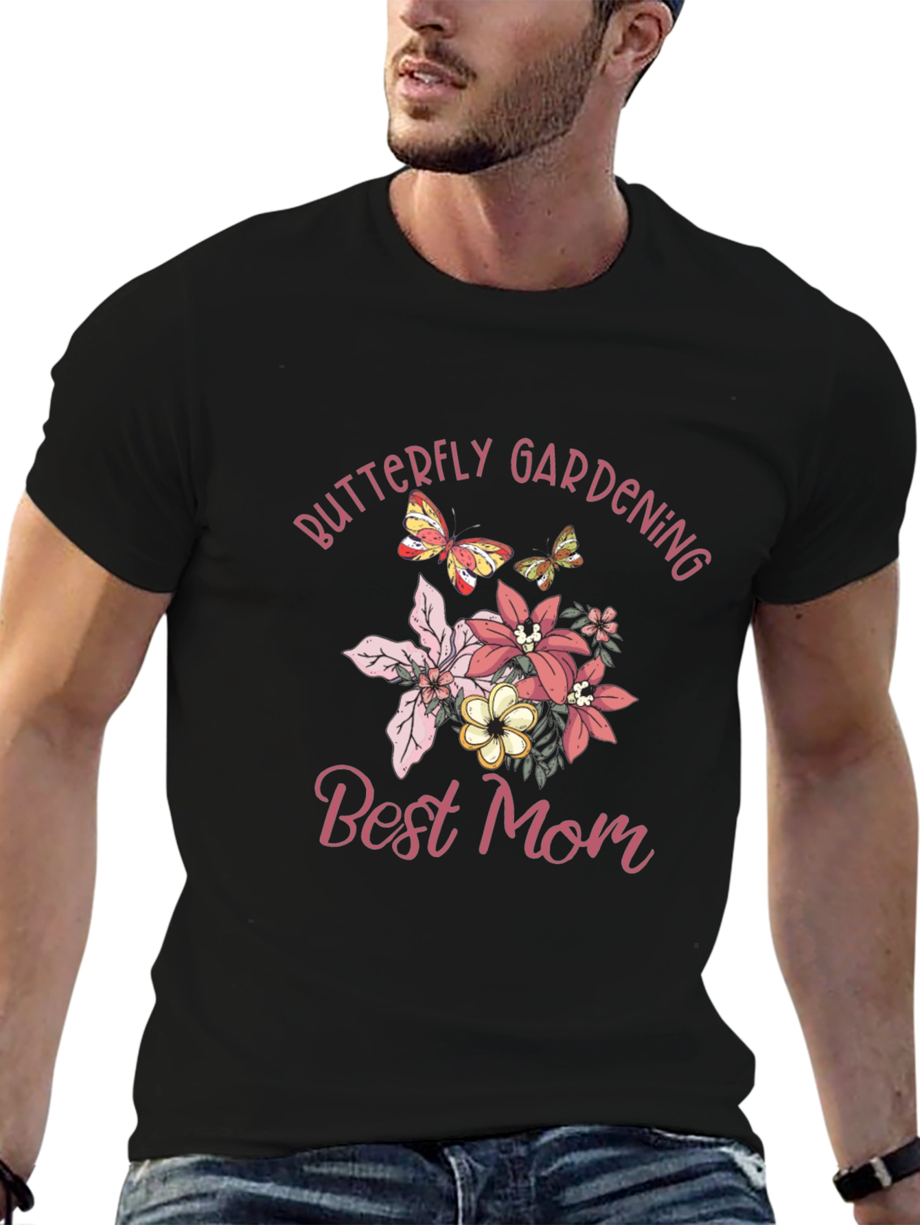 Butterfly Gardening Best Mom Graphic T-Shirt
