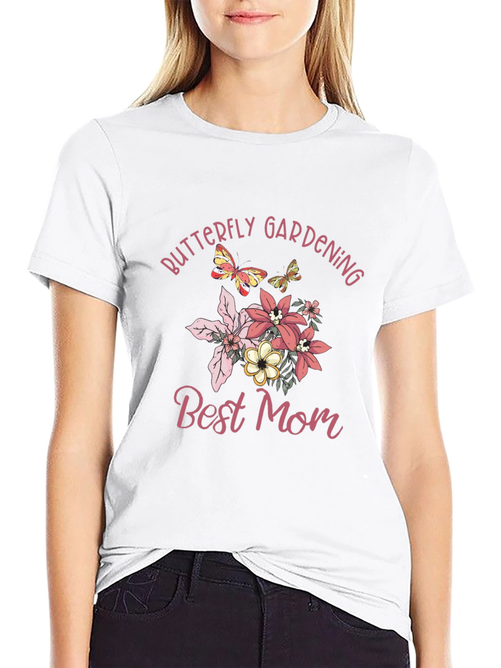 Butterfly Gardening Best Mom Graphic T-Shirt