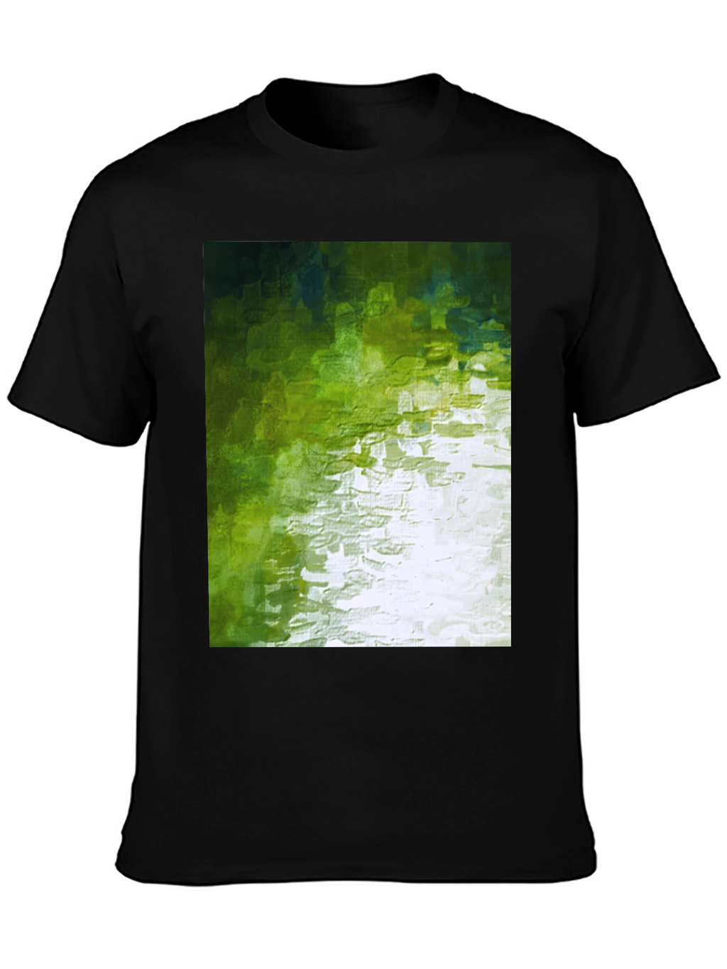 Abstract Green Graphic Print Crewneck T-Shirt