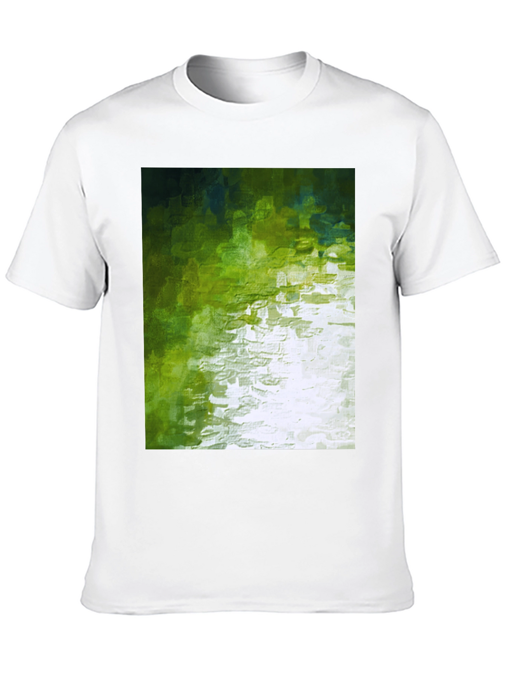 Abstract Green Graphic Print Crewneck T-Shirt