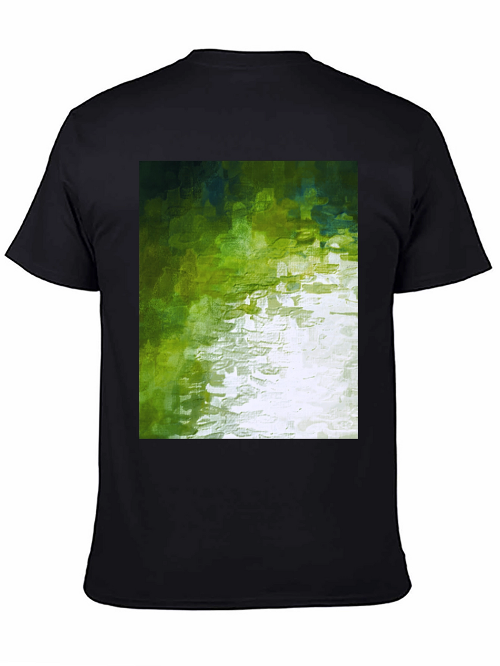 Abstract Green Graphic Print Crewneck T-Shirt