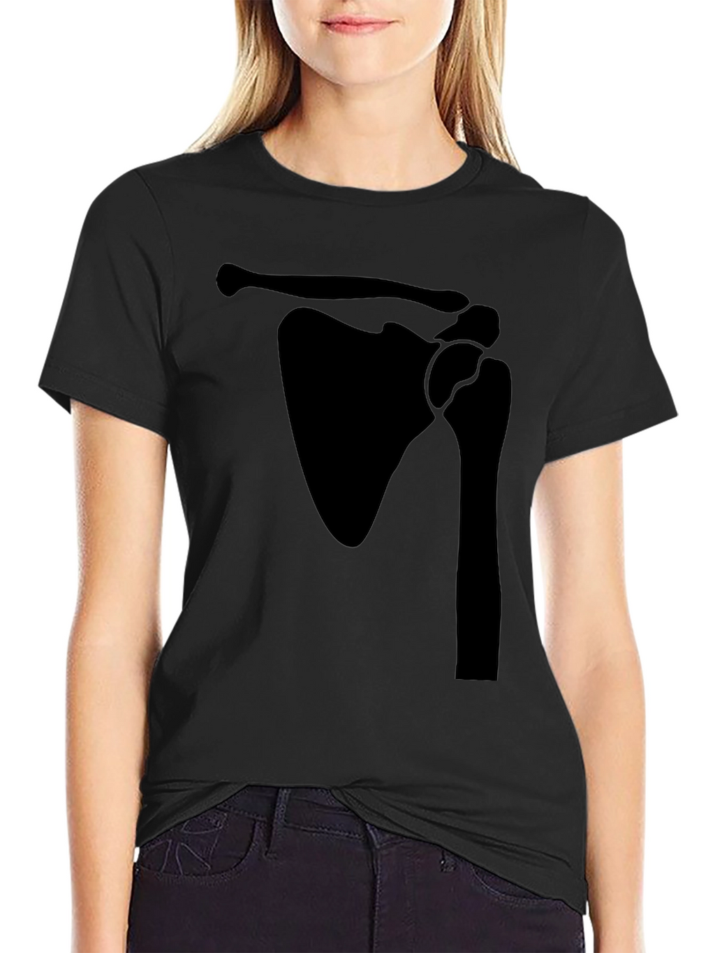 Shoulder Anatomy Print Black T-Shirt