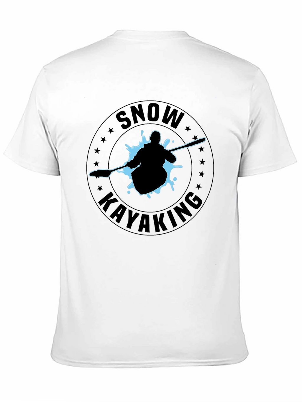 Snow Kayaking Graphic Tee - Black
