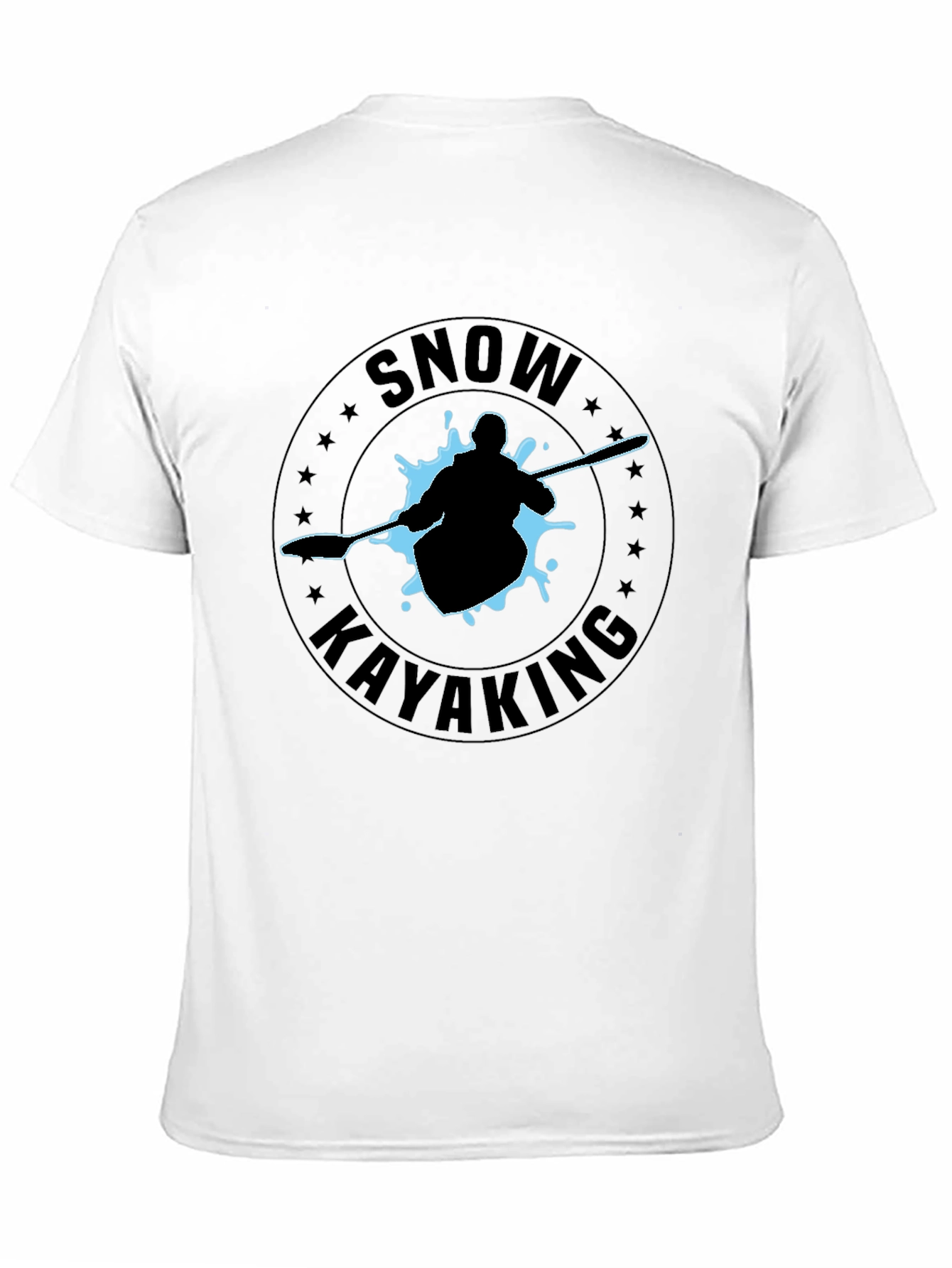 Snow Kayaking Graphic Tee - Black