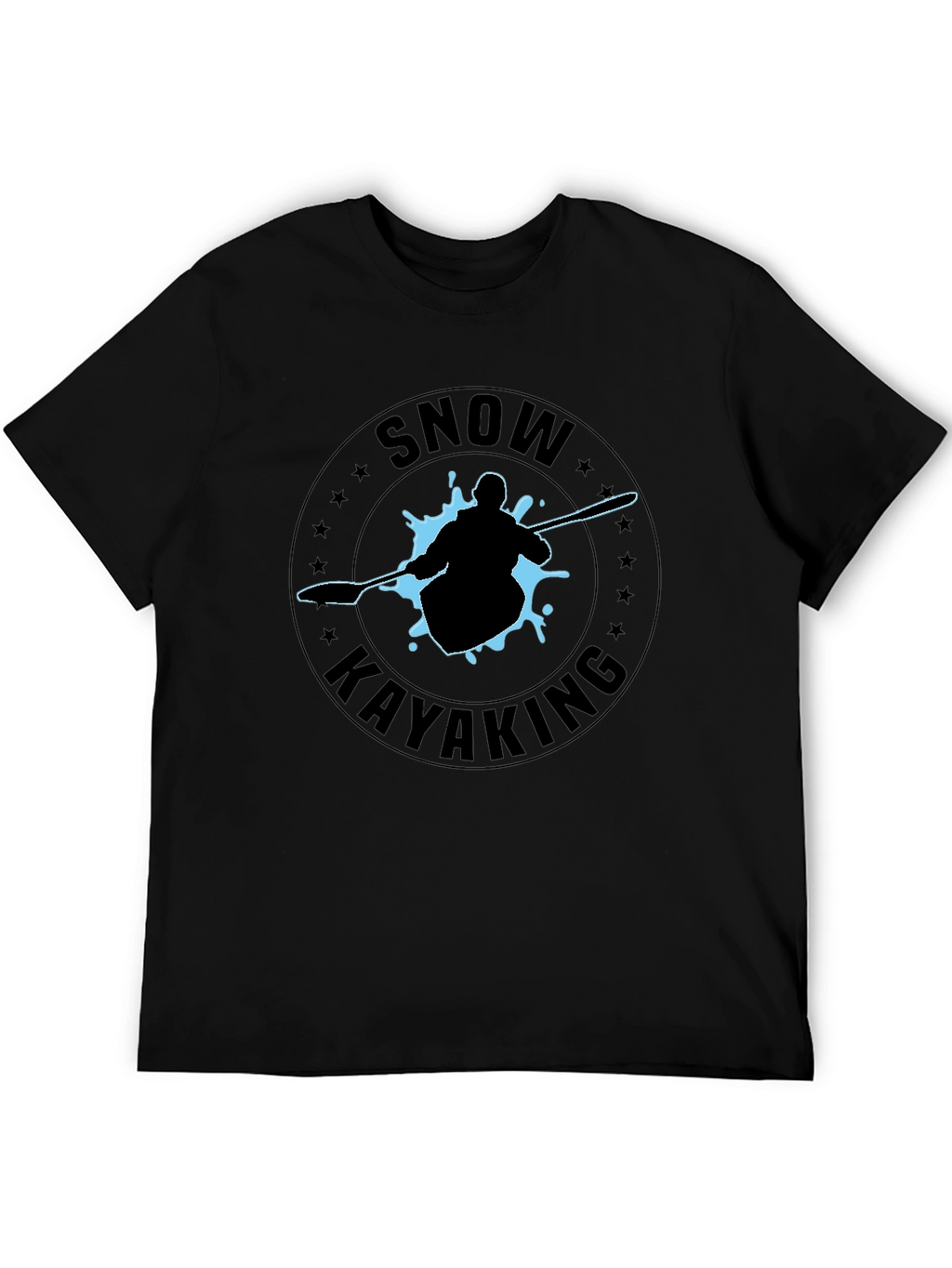Snow Kayaking Graphic Tee - Black