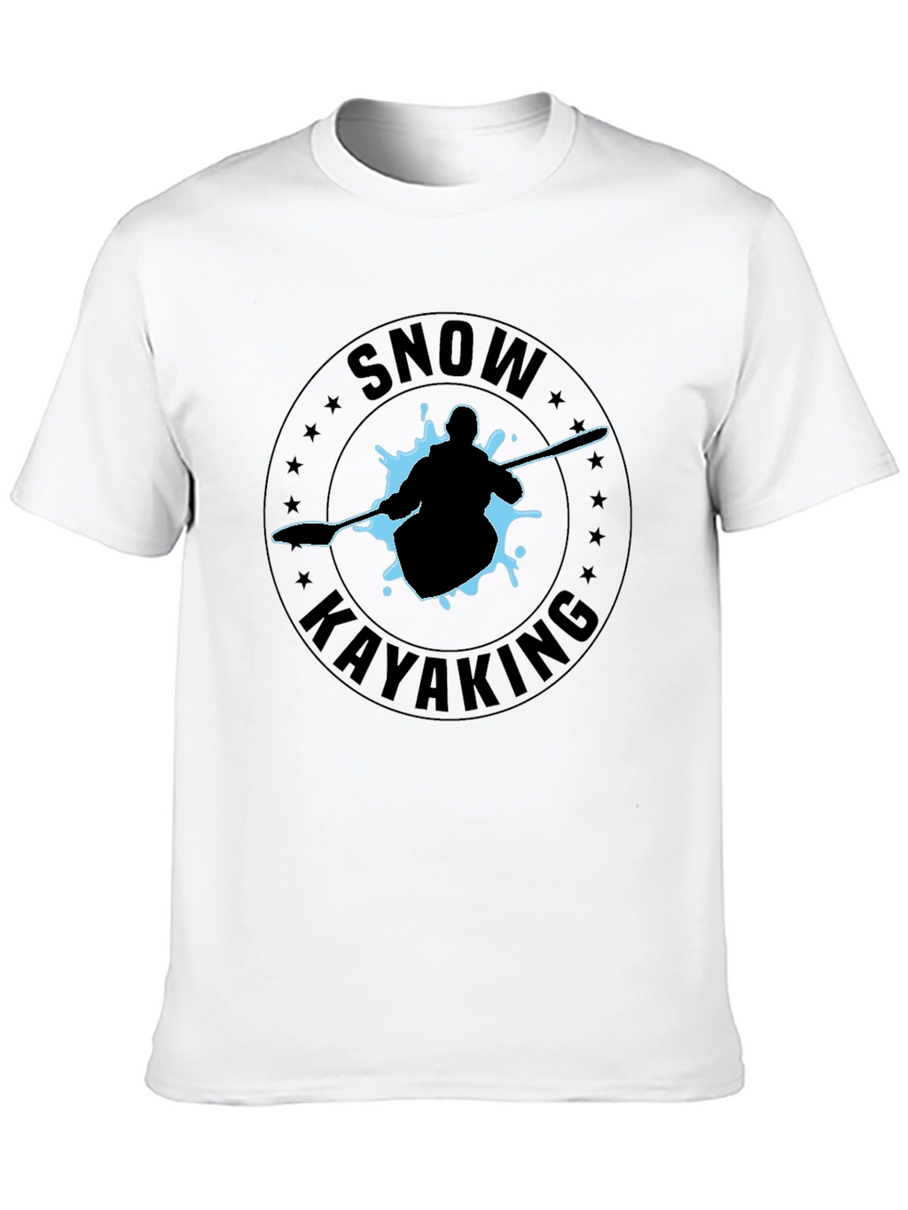 Snow Kayaking Graphic Tee - Black