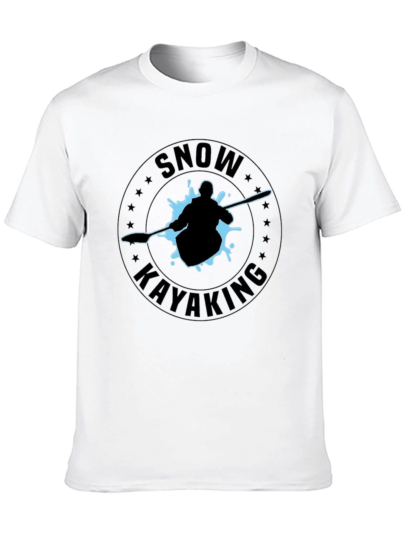 Snow Kayaking Graphic Tee - Black