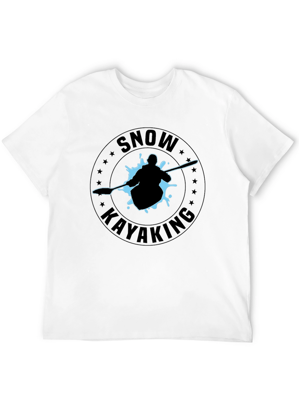 Snow Kayaking Graphic Tee - Black