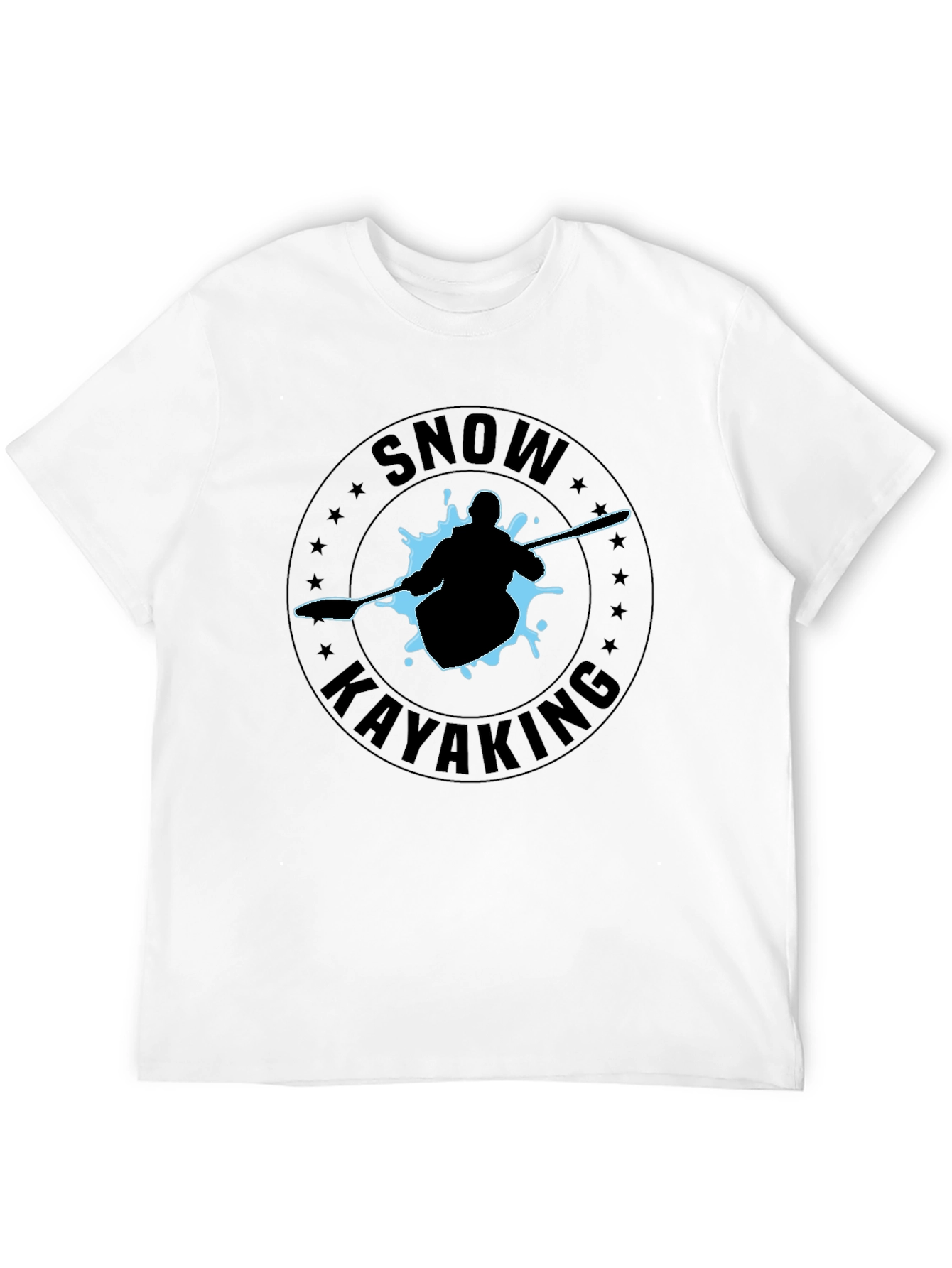 Snow Kayaking Graphic Tee - Black
