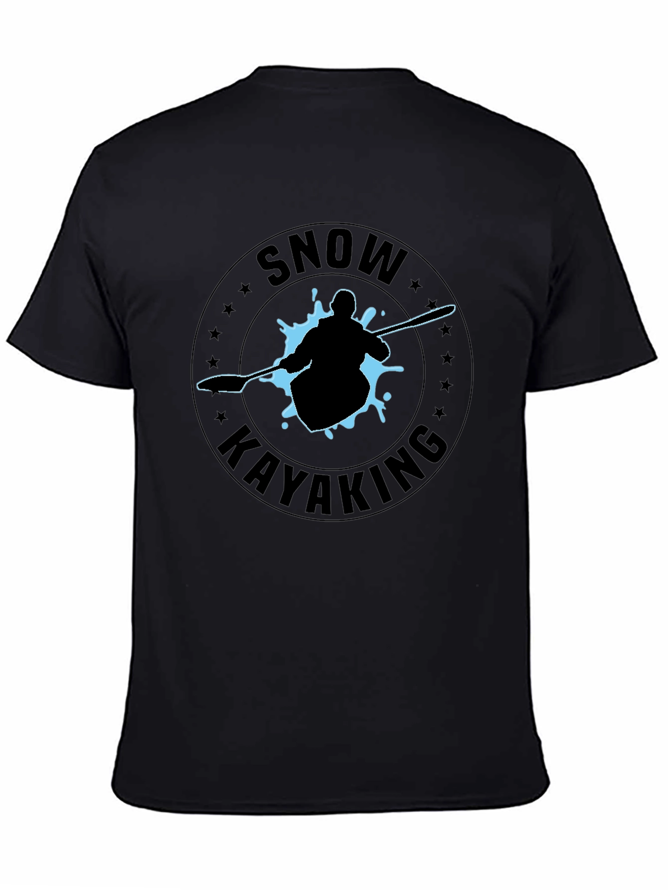 Snow Kayaking Graphic Tee - Black