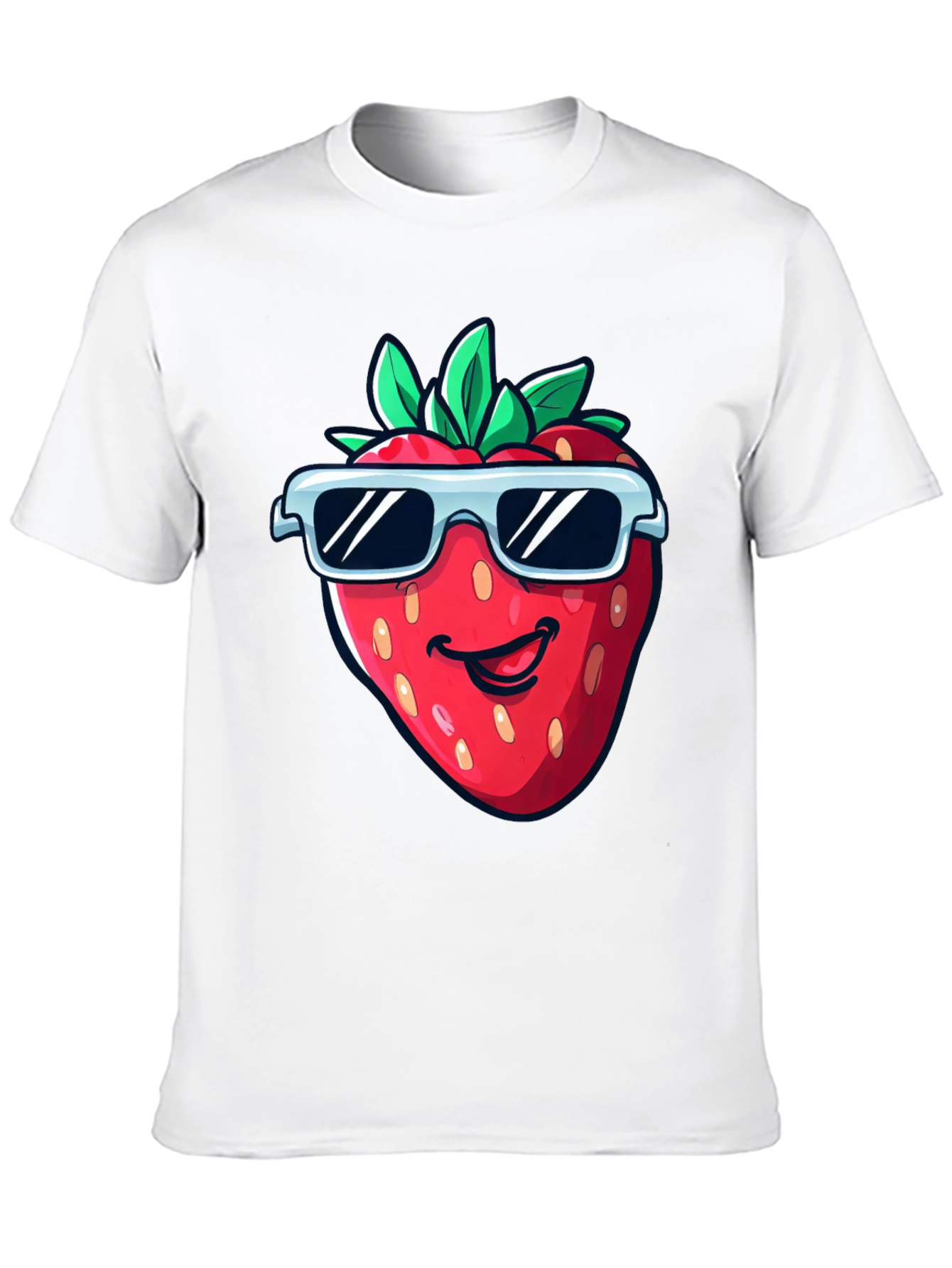 Cool Strawberry Graphic Tee - Black
