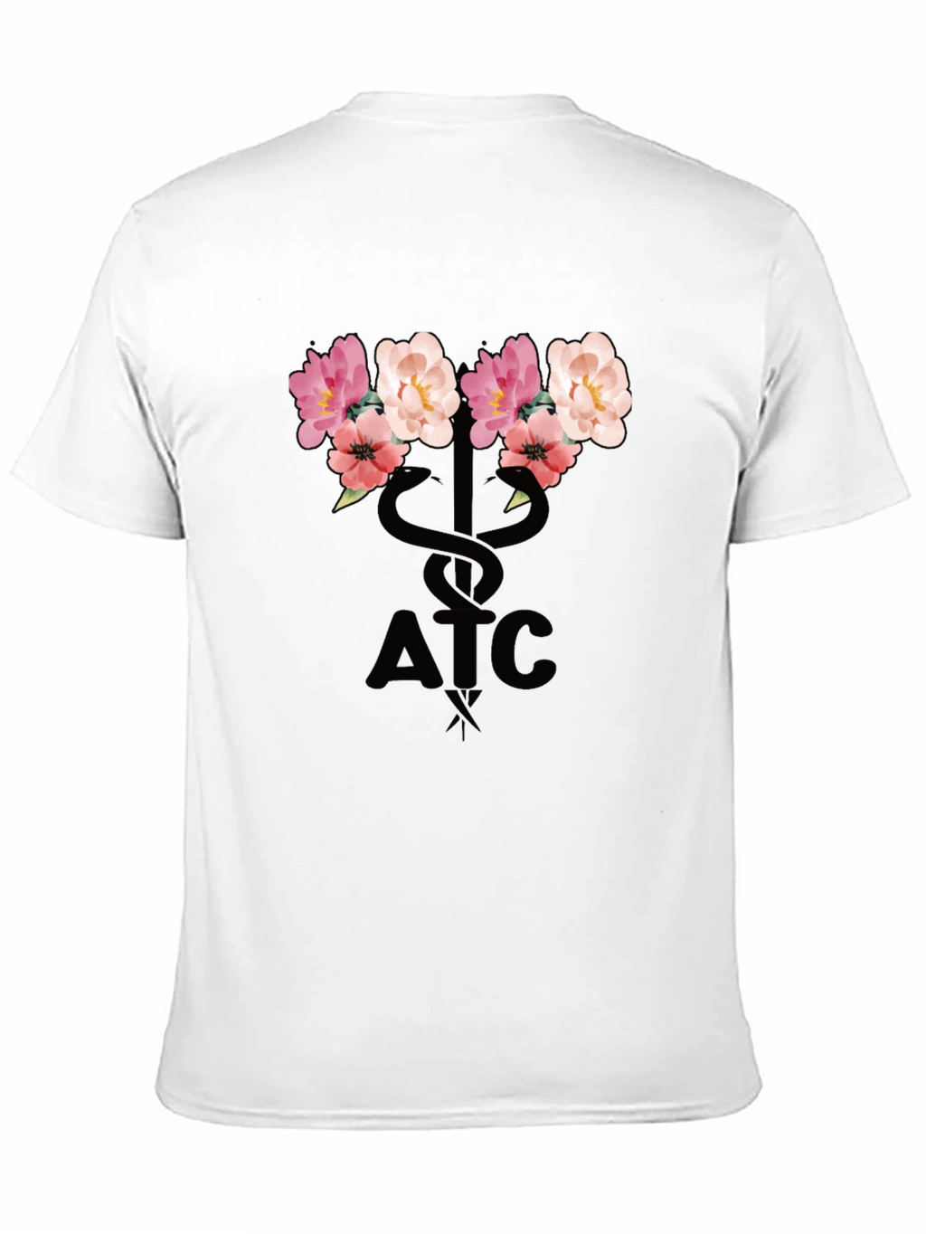 Floral ATC Caduceus T-Shirt - Black