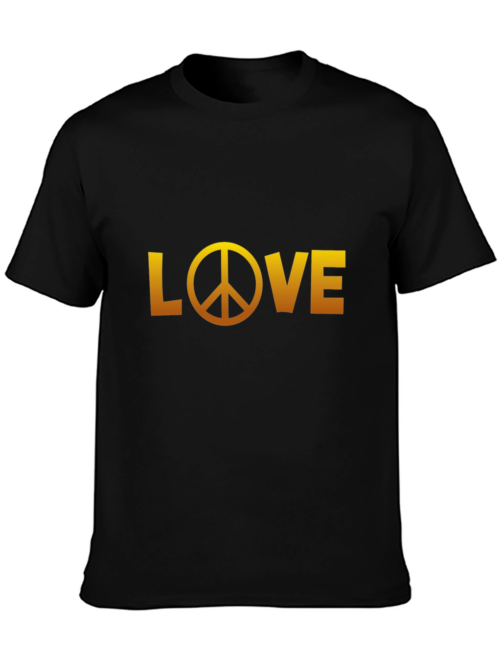 Love Peace Sign Black Graphic Tee