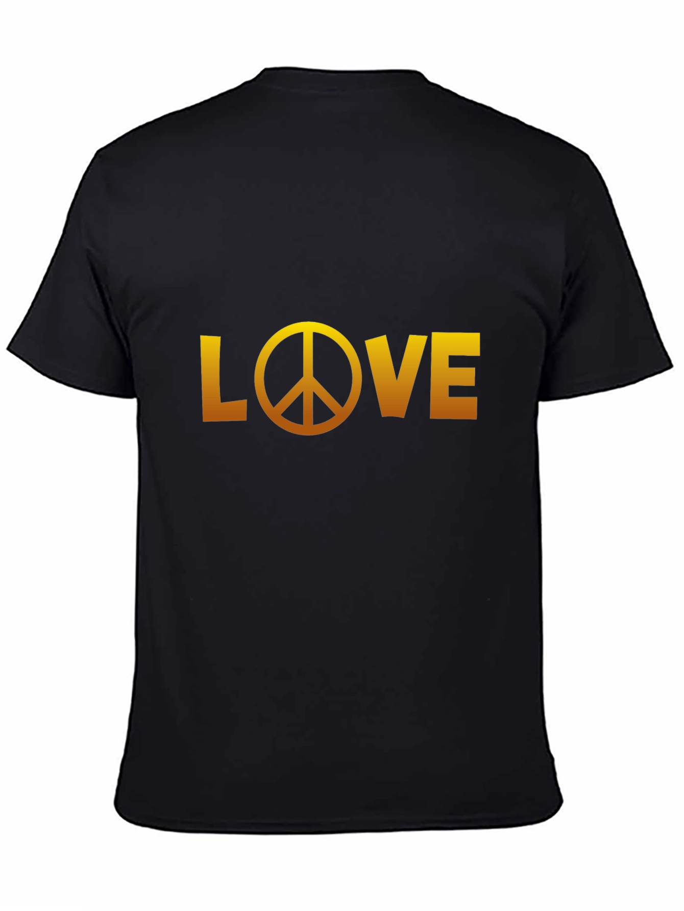 Love Peace Sign Black Graphic Tee