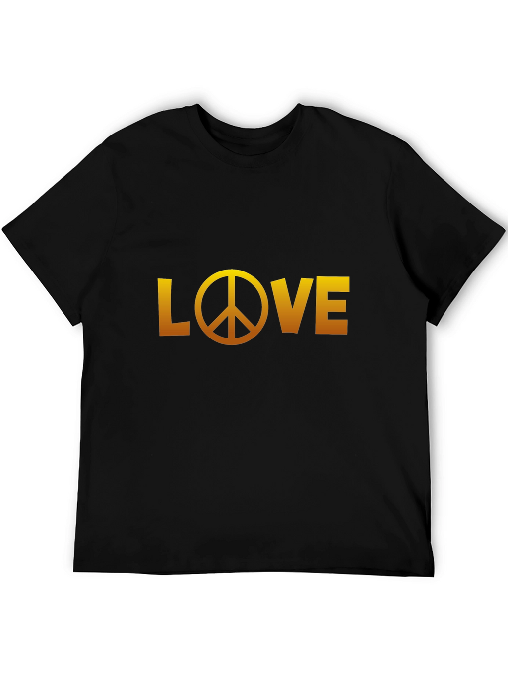 Love Peace Sign Black Graphic Tee