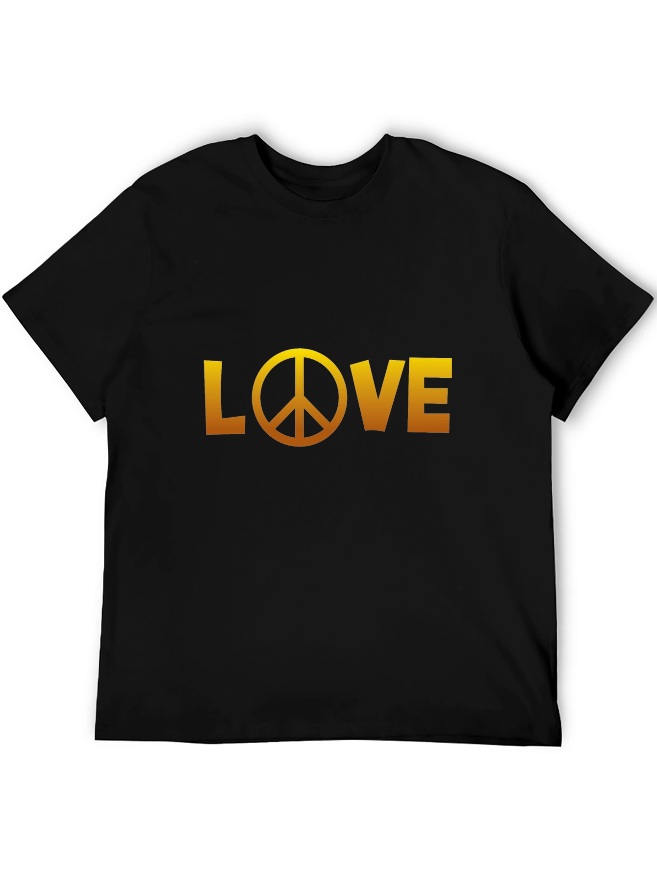 Love Peace Sign Black Graphic Tee