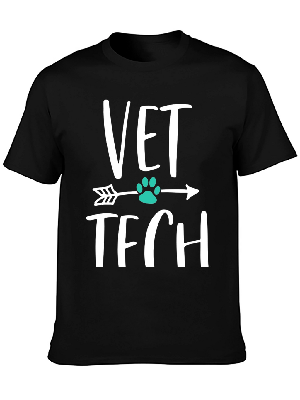 Vet Tech Arrow Paw Print T-Shirt