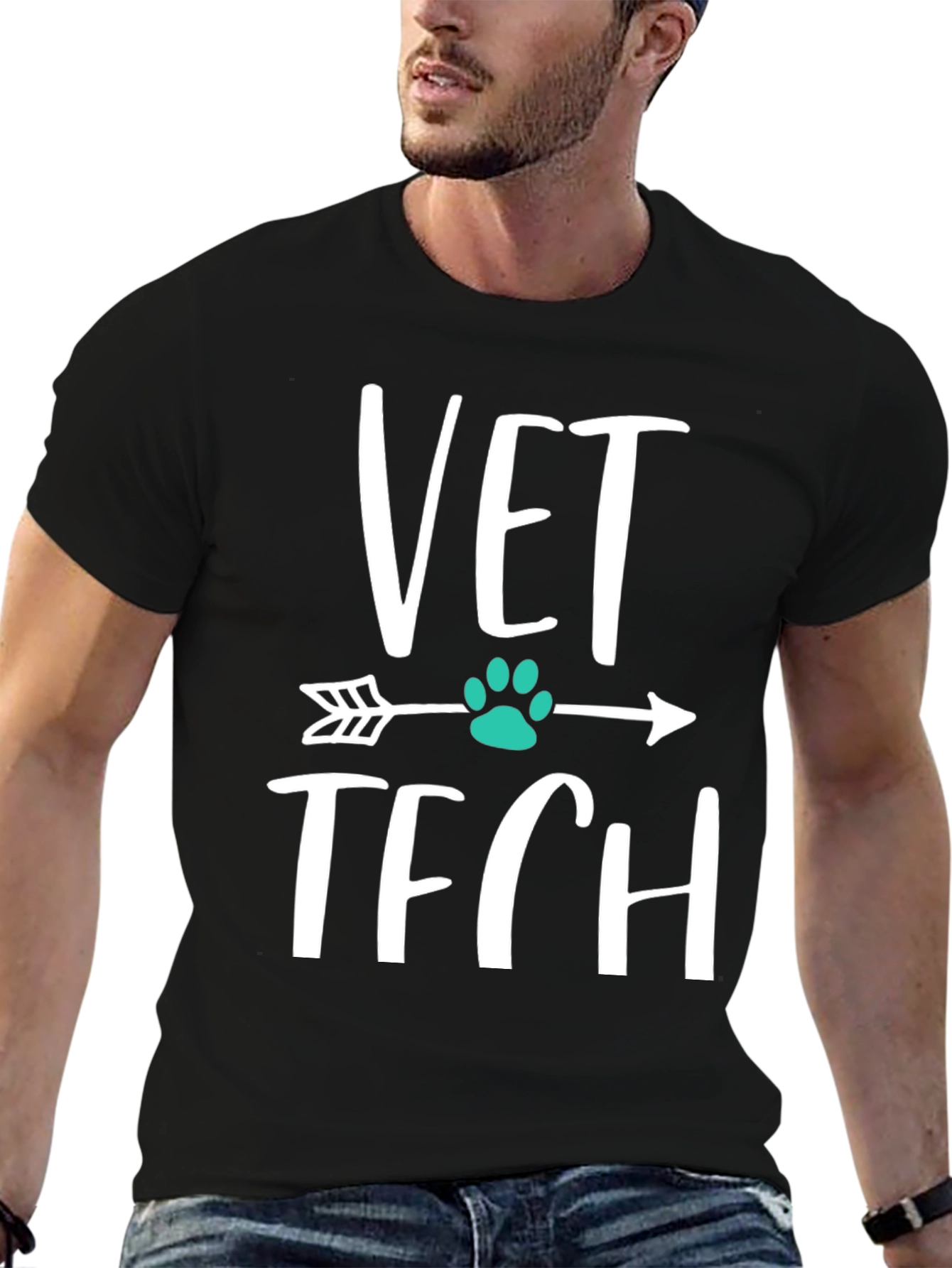 Vet Tech Arrow Paw Print T-Shirt