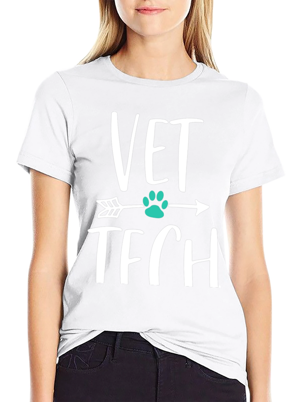 Vet Tech Arrow Paw Print T-Shirt