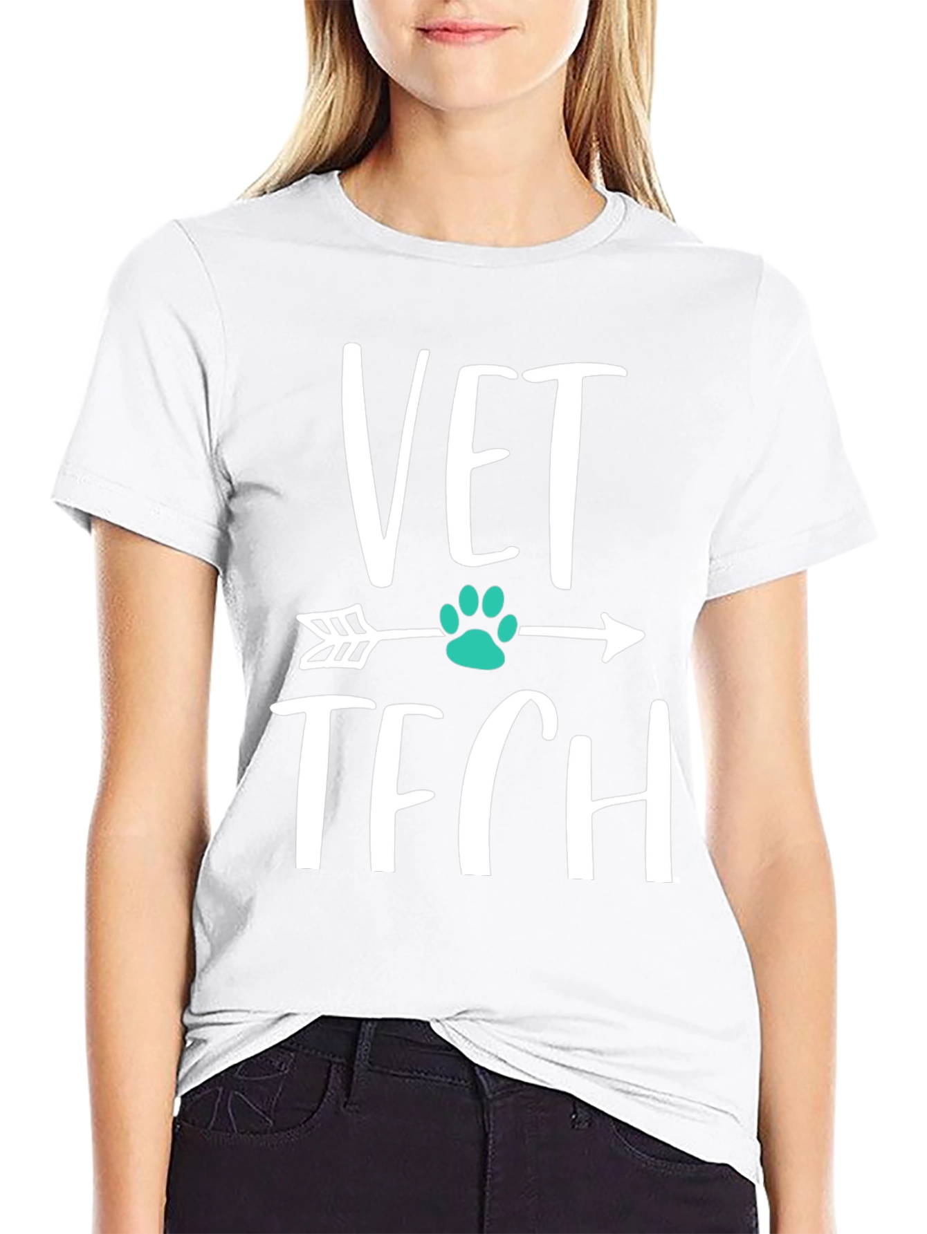 Vet Tech Arrow Paw Print T-Shirt