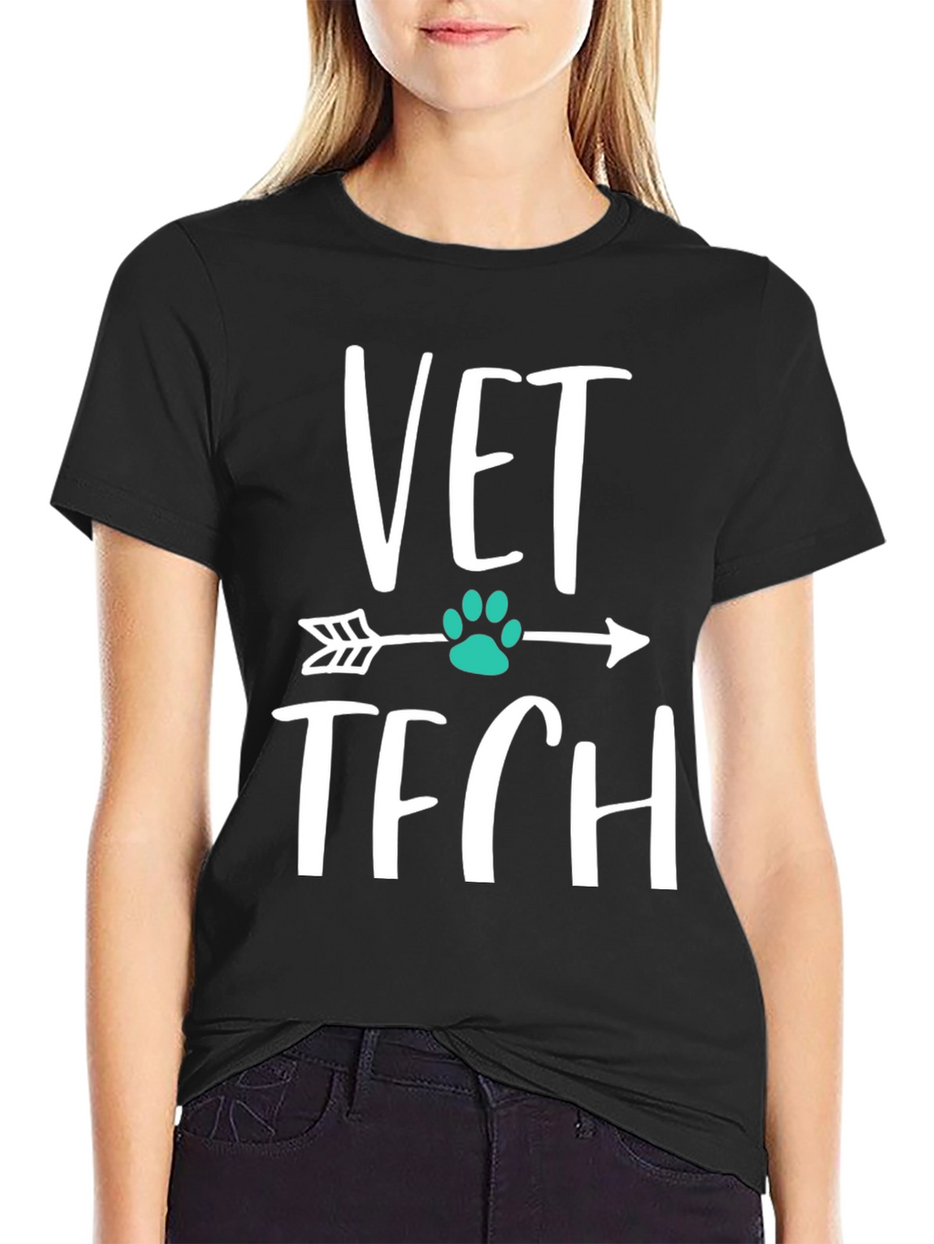 Vet Tech Arrow Paw Print T-Shirt