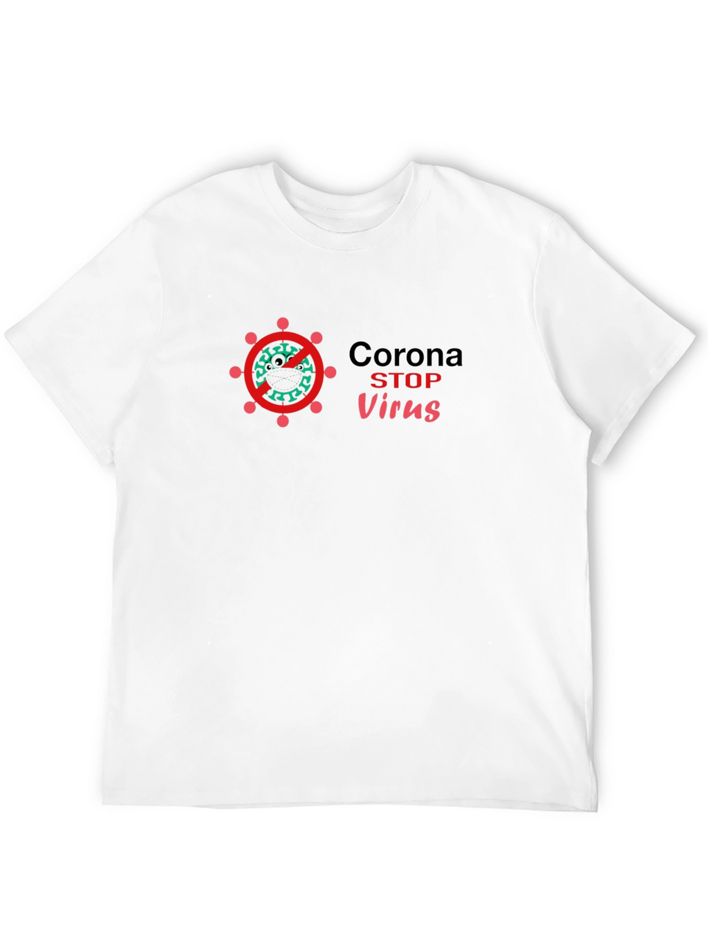Stop Corona Virus Black T-Shirt