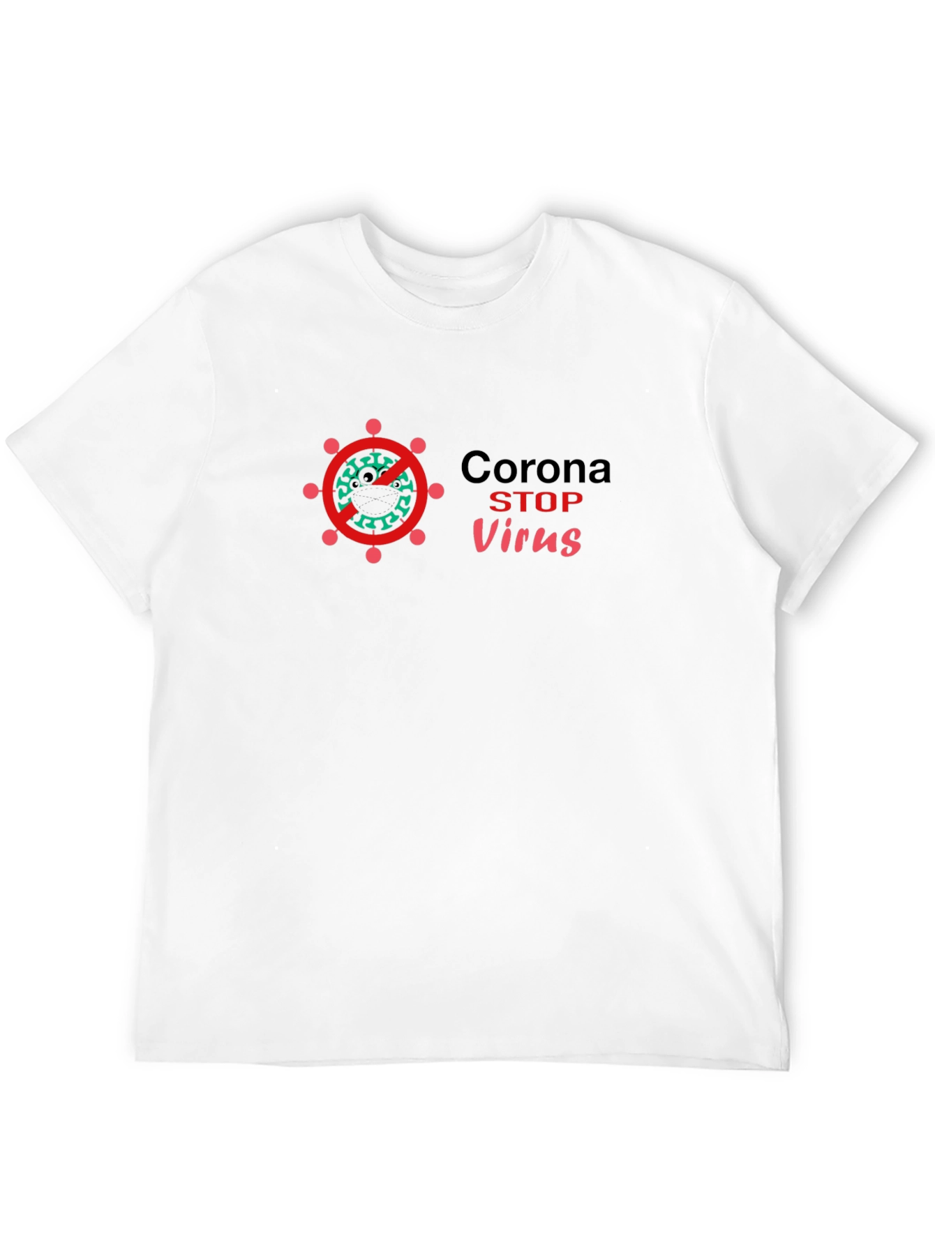 Stop Corona Virus Black T-Shirt