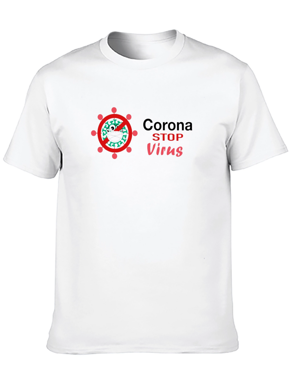 Stop Corona Virus Black T-Shirt