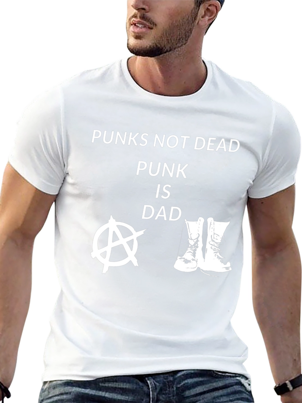 Punks Not Dead Dad Graphic Tee