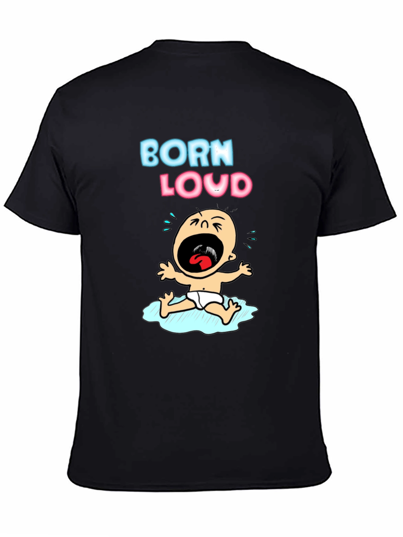 Born Loud Graphic T-Shirt - Black Cotton Tee