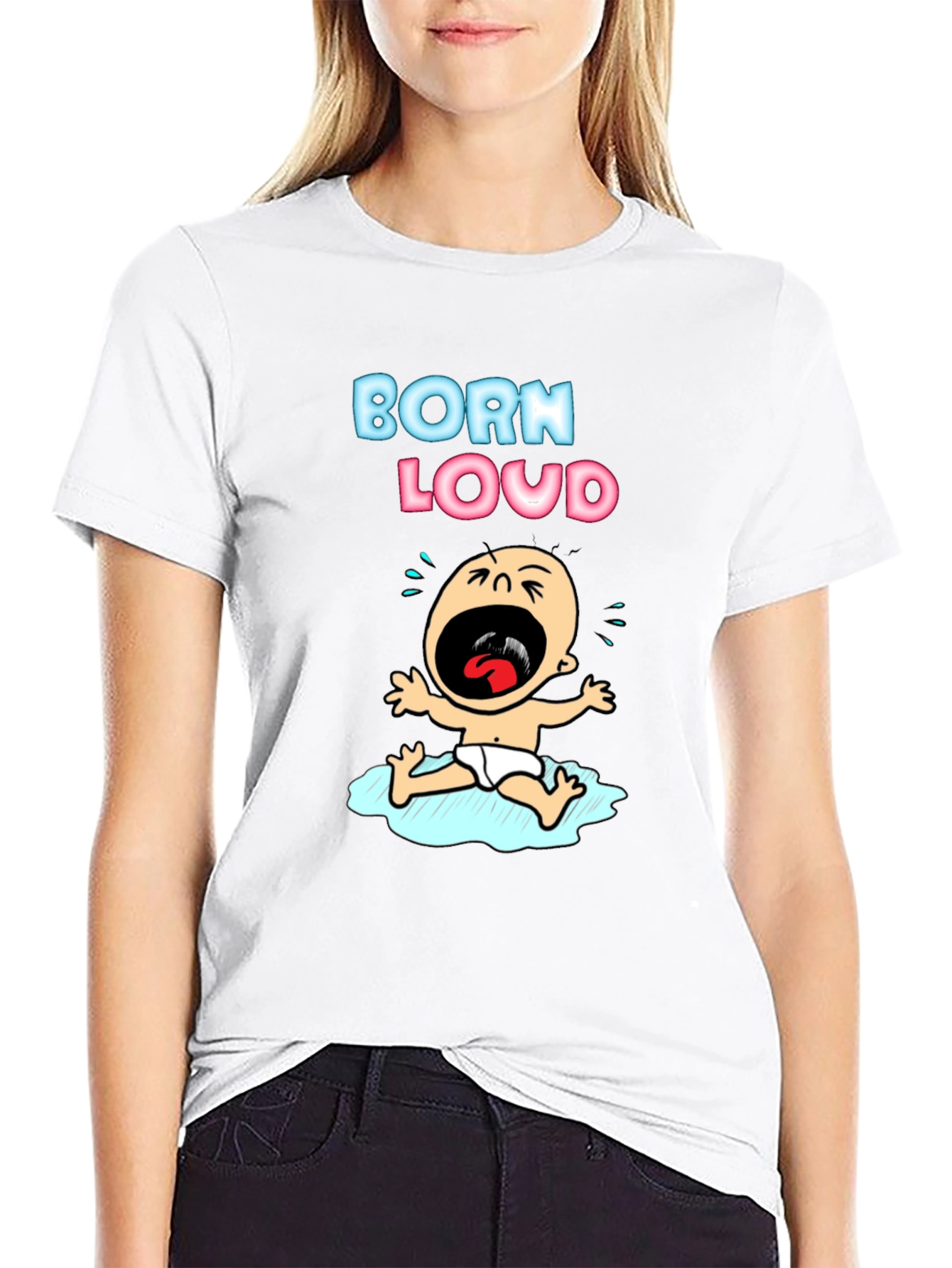 Born Loud Graphic T-Shirt - Black Cotton Tee