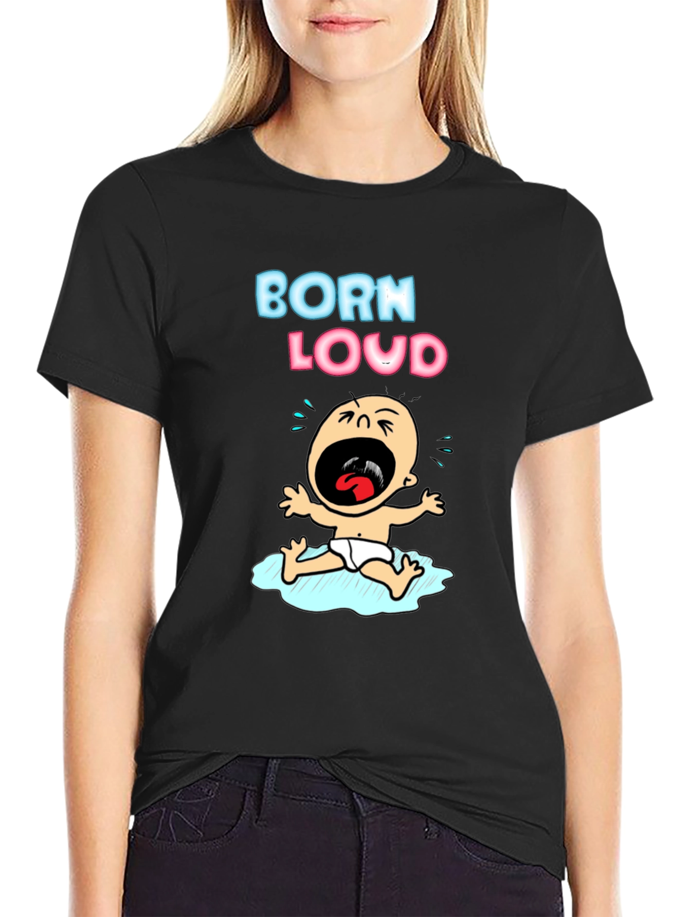 Born Loud Graphic T-Shirt - Black Cotton Tee