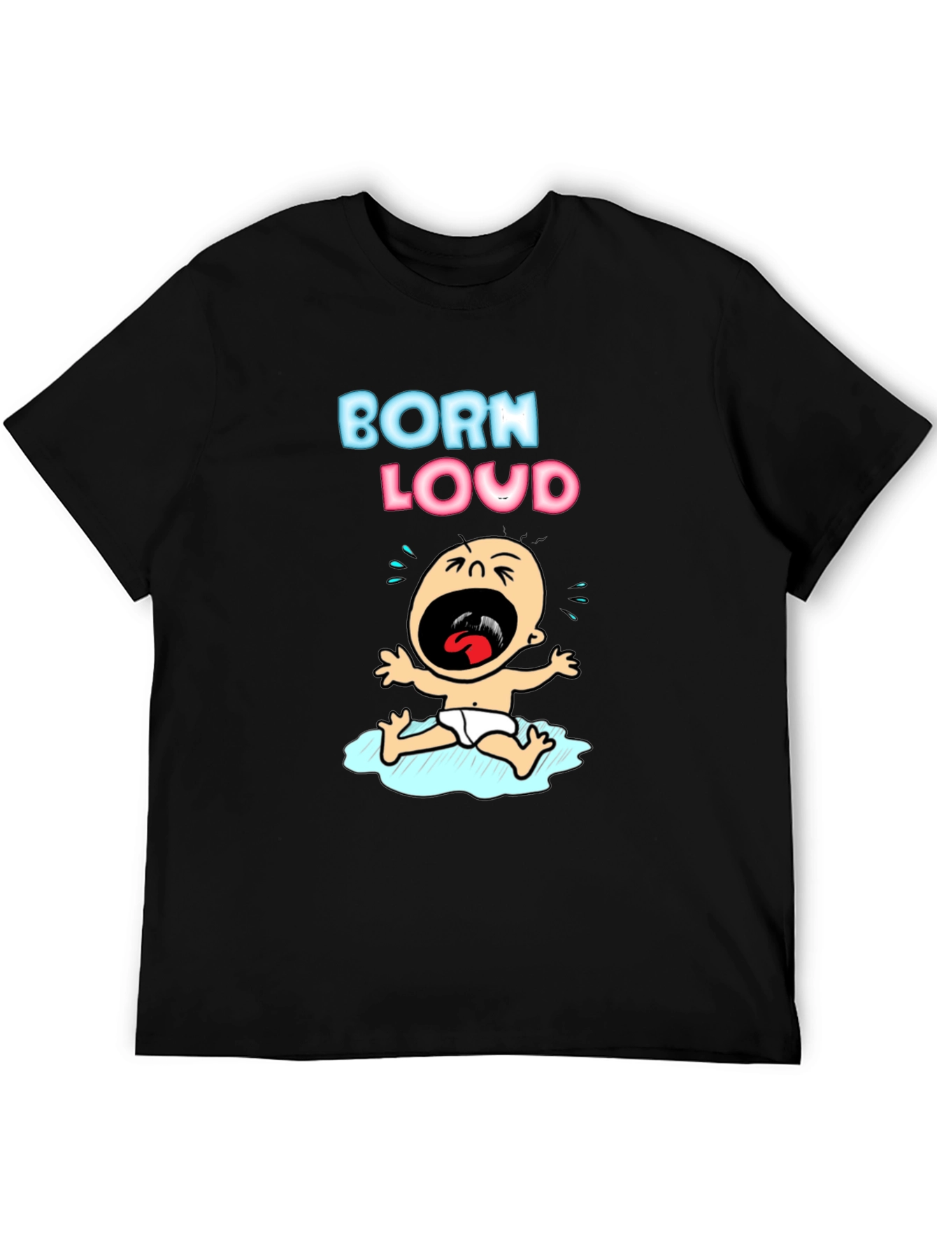 Born Loud Graphic T-Shirt - Black Cotton Tee