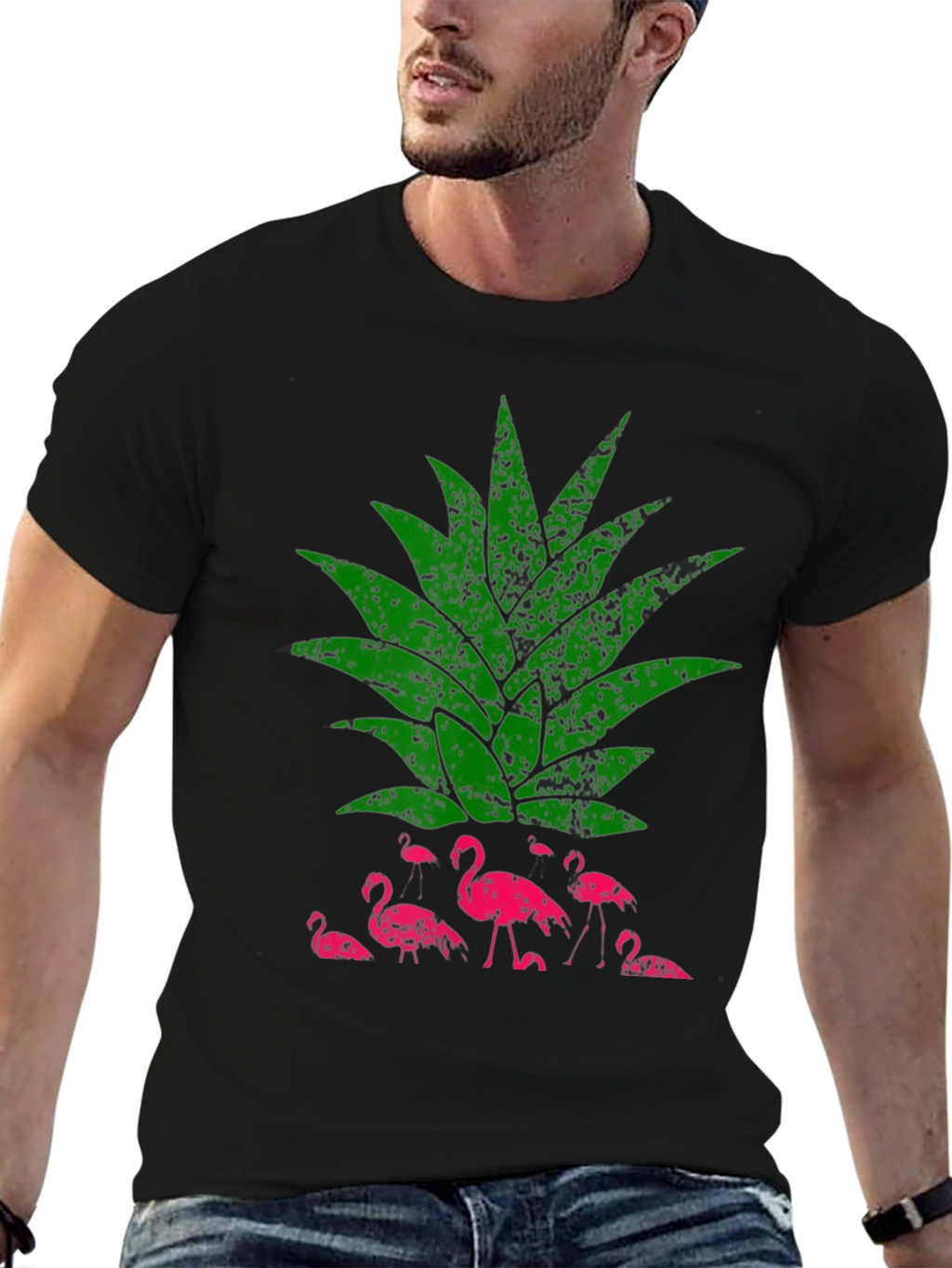 Flamingo Pineapple Graphic T-Shirt