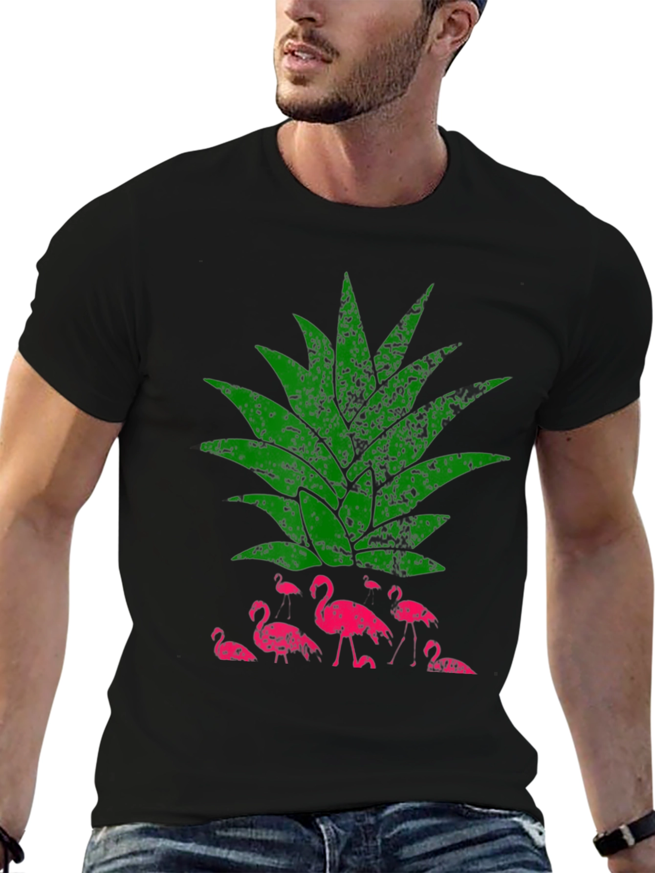 Flamingo Pineapple Graphic T-Shirt