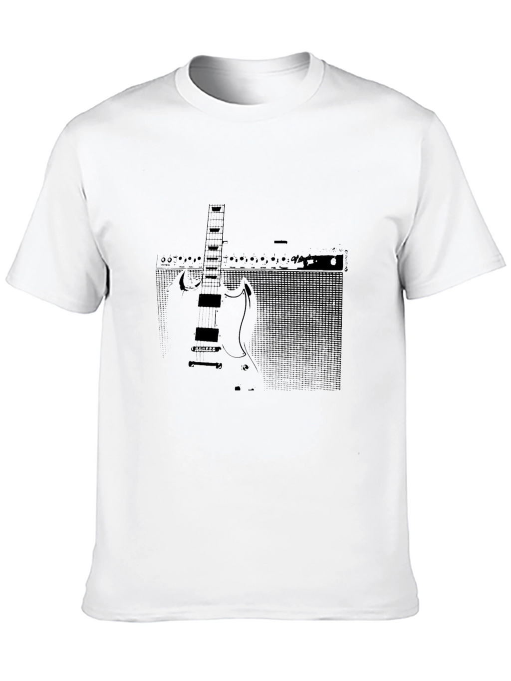 Guitar Amp Graphic Tee - Musicians Black T-Shirt