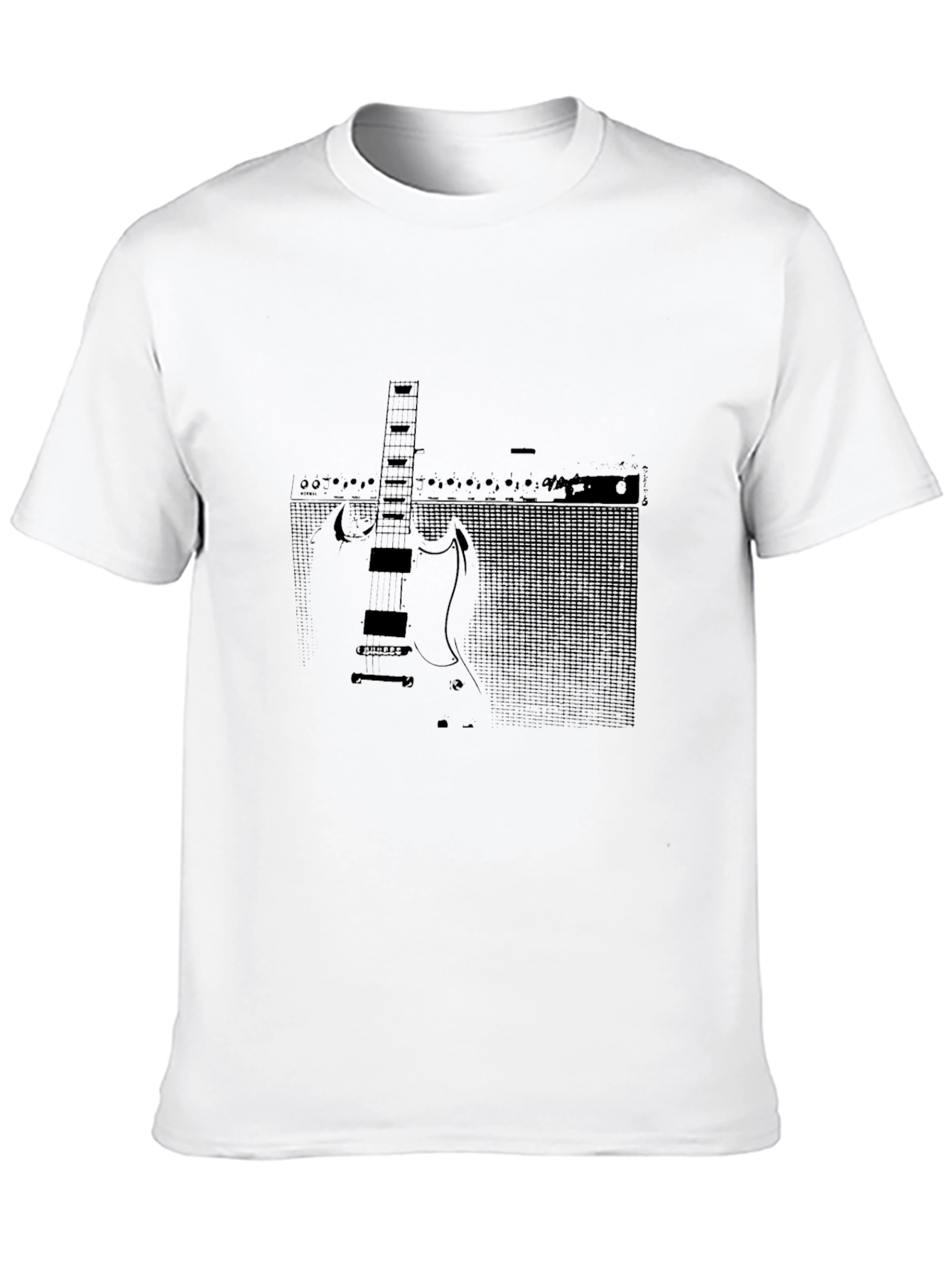 Guitar Amp Graphic Tee - Musicians Black T-Shirt