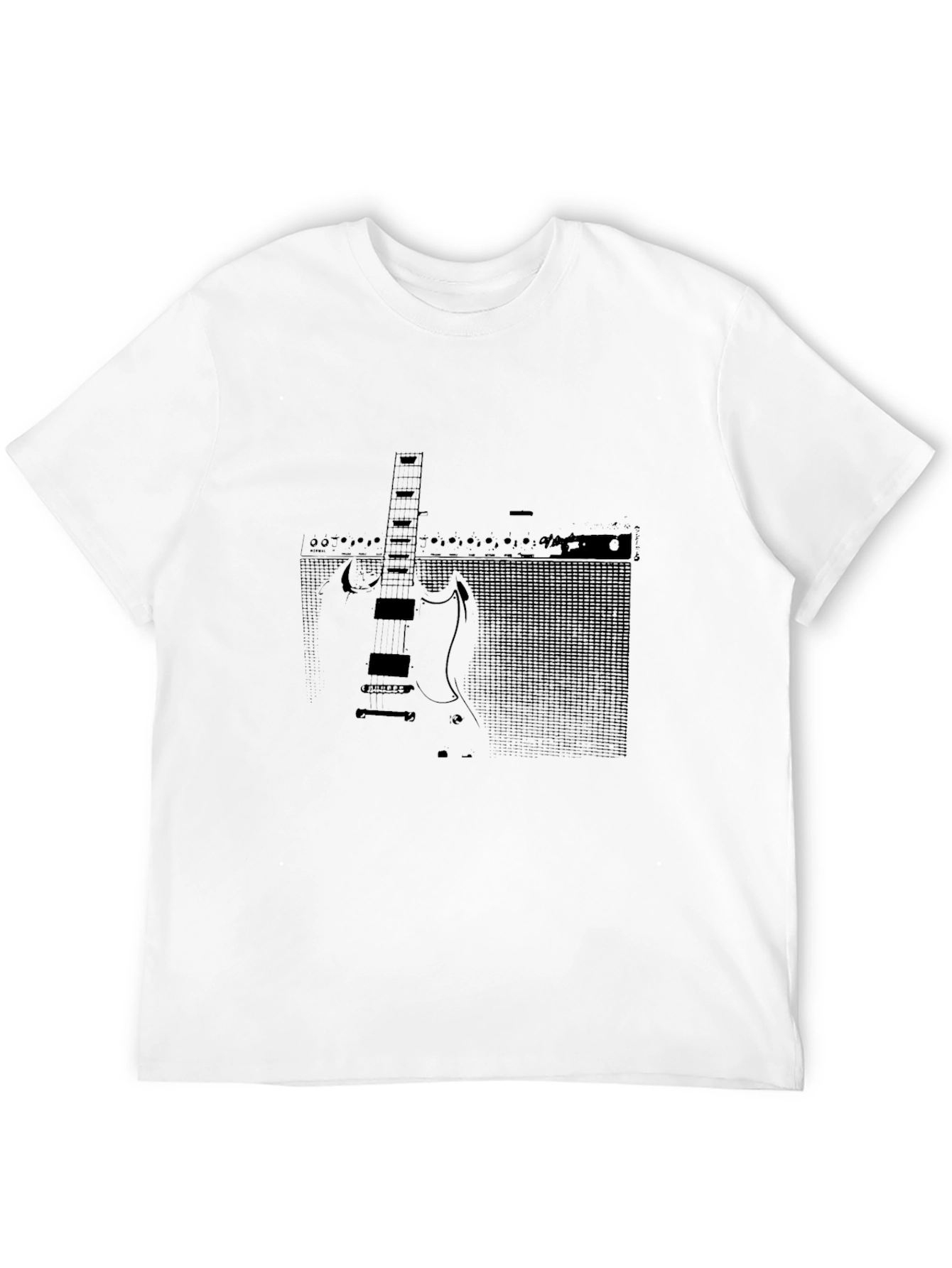 Guitar Amp Graphic Tee - Musicians Black T-Shirt