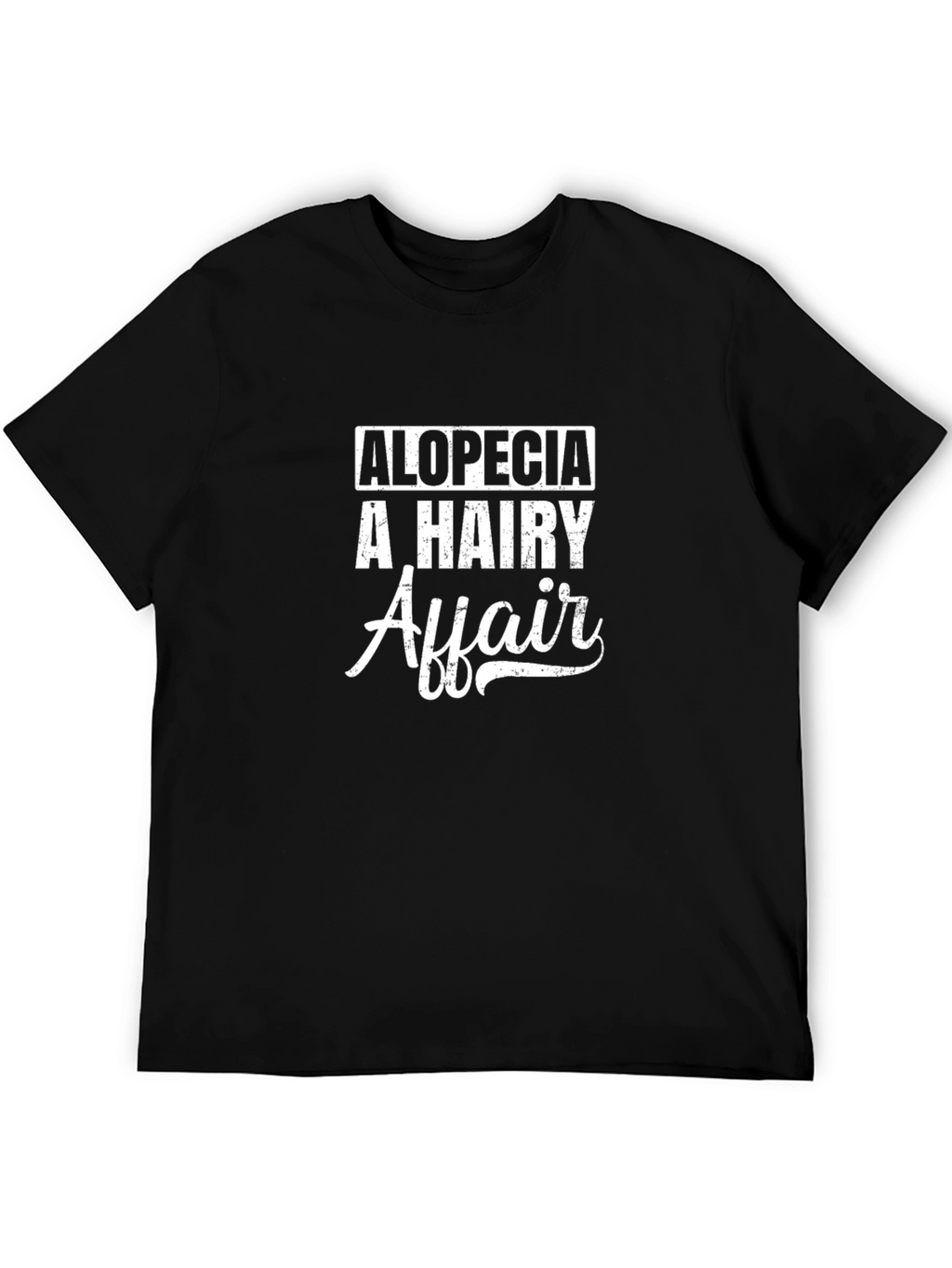 Alopecia A Hairy Affair Black Graphic T-Shirt