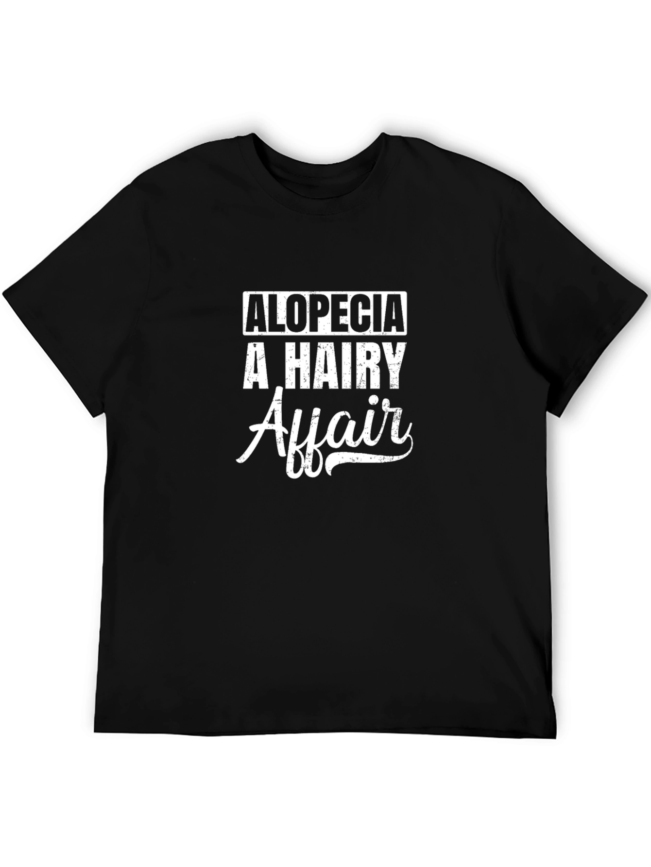Alopecia A Hairy Affair Black Graphic T-Shirt