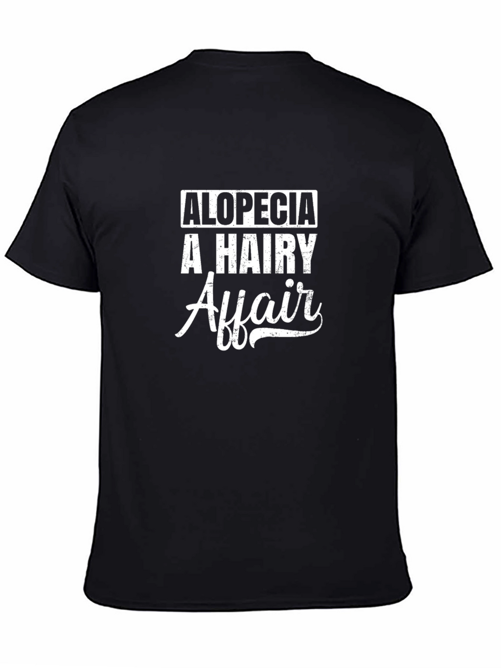 Alopecia A Hairy Affair Black Graphic T-Shirt