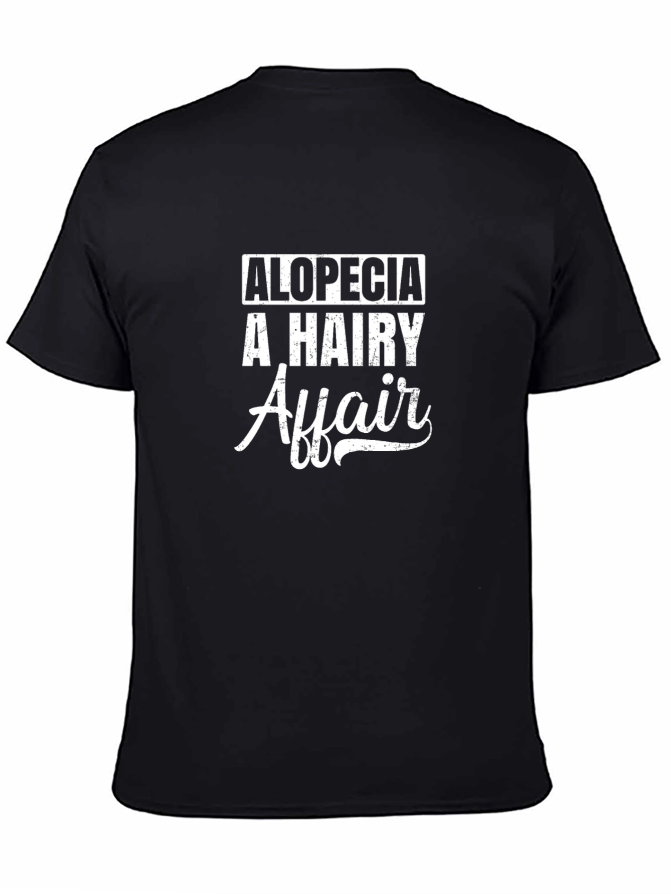 Alopecia A Hairy Affair Black Graphic T-Shirt