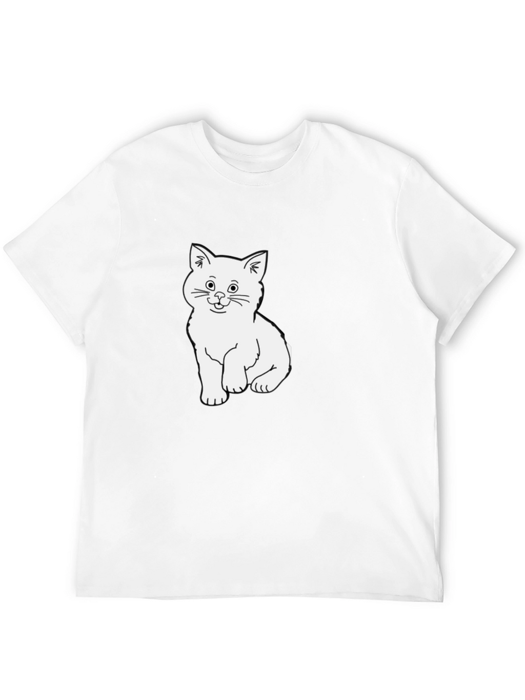Cute Kitten Graphic Black T-Shirt