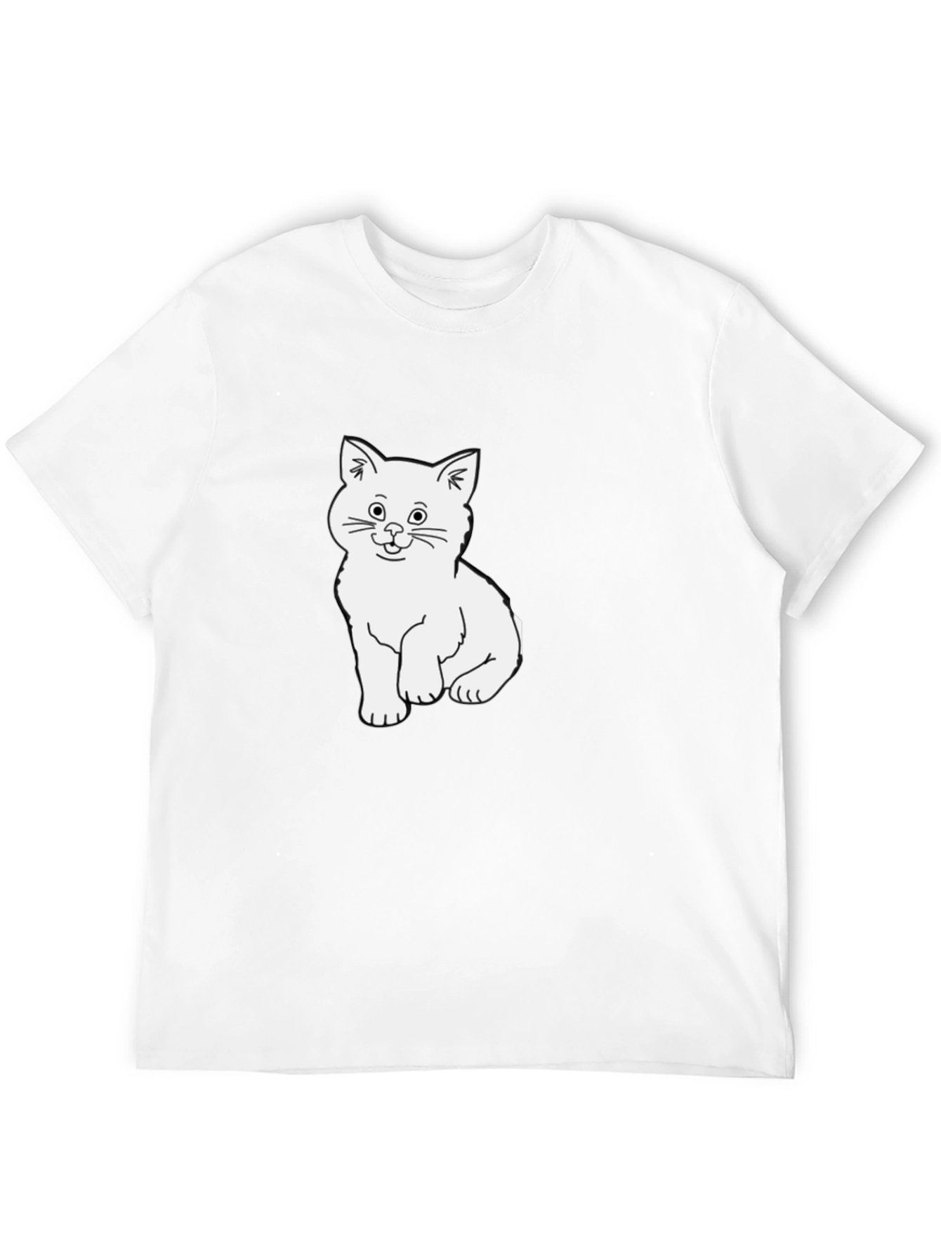 Cute Kitten Graphic Black T-Shirt