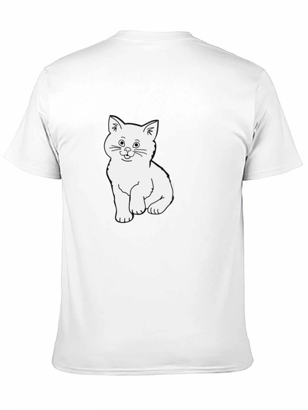 Cute Kitten Graphic Black T-Shirt