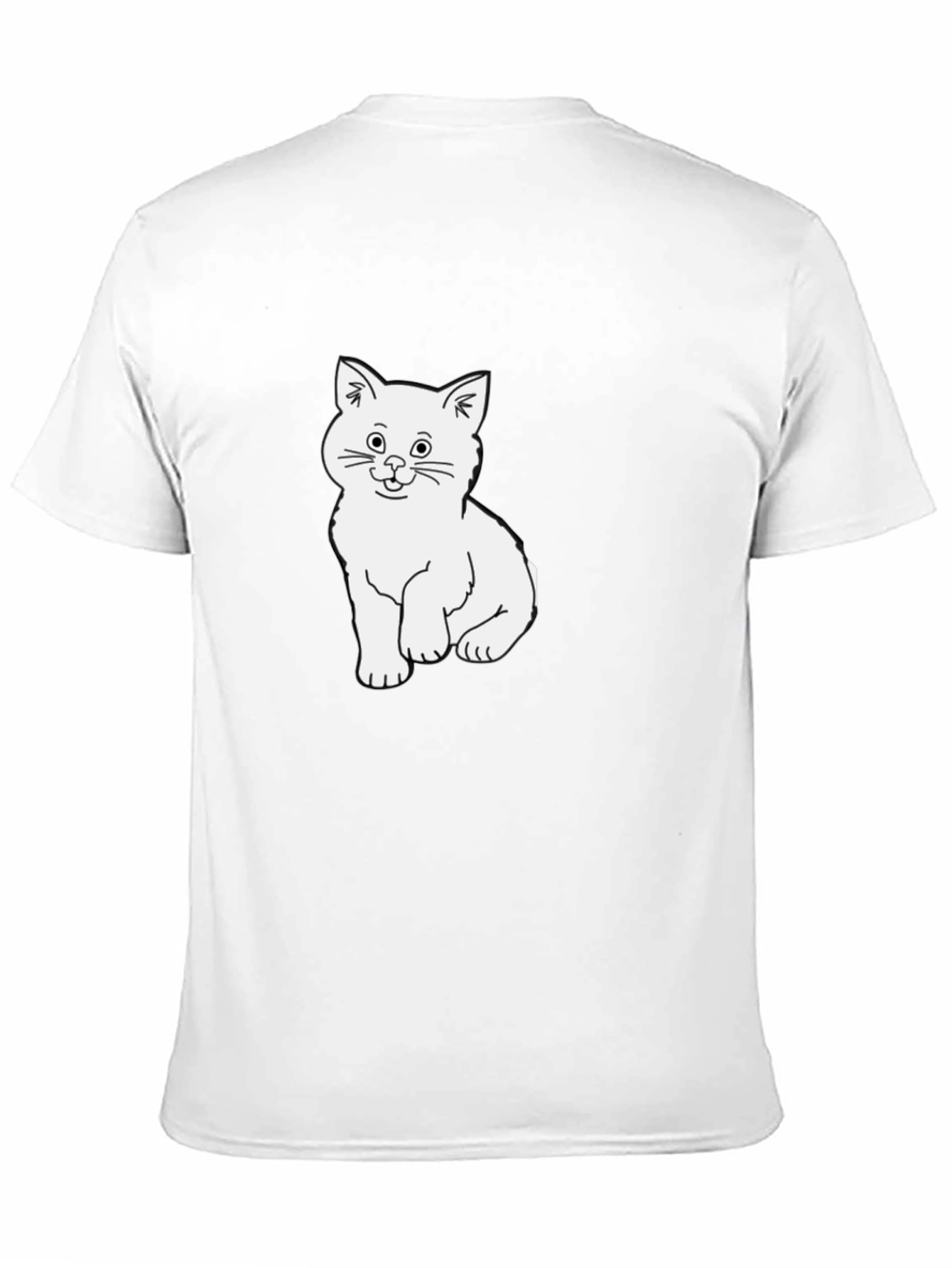 Cute Kitten Graphic Black T-Shirt