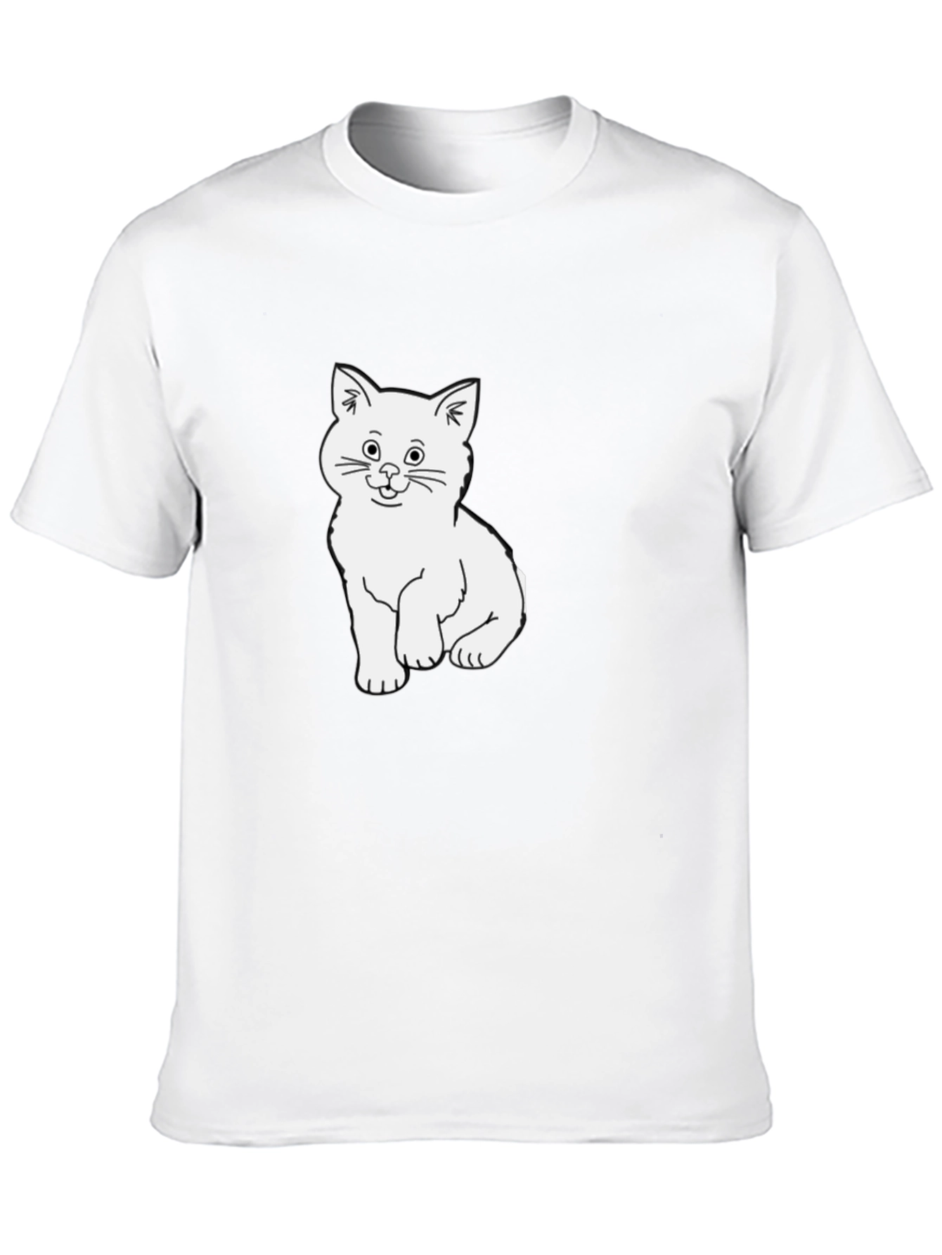 Cute Kitten Graphic Black T-Shirt