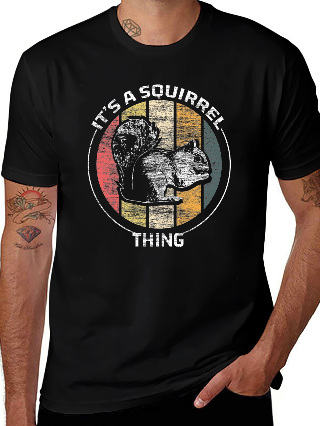 Its a Squirrel Thing T-Shirt - Mens Black Graphic Tee