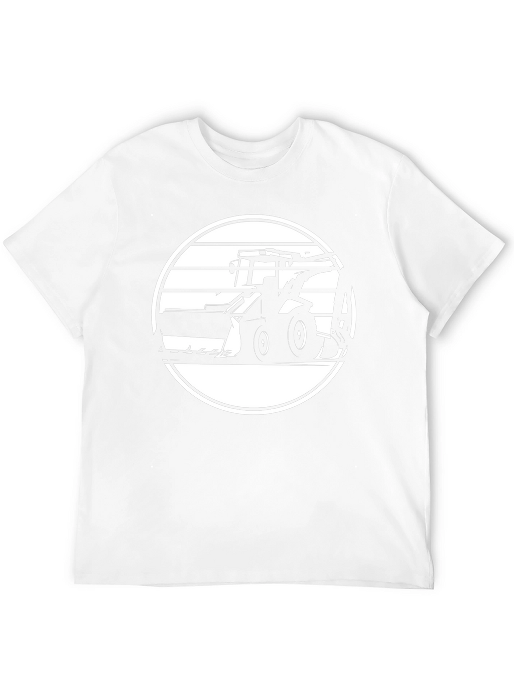 Black Construction Vehicle Graphic T-Shirt